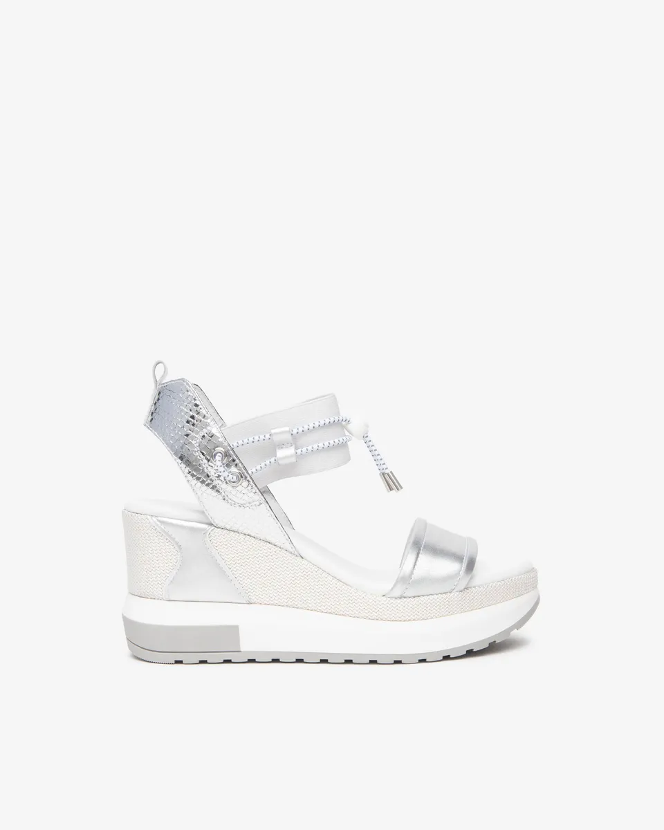 NeroGiardini Sandales Femme Cuir Compensées 80 mm