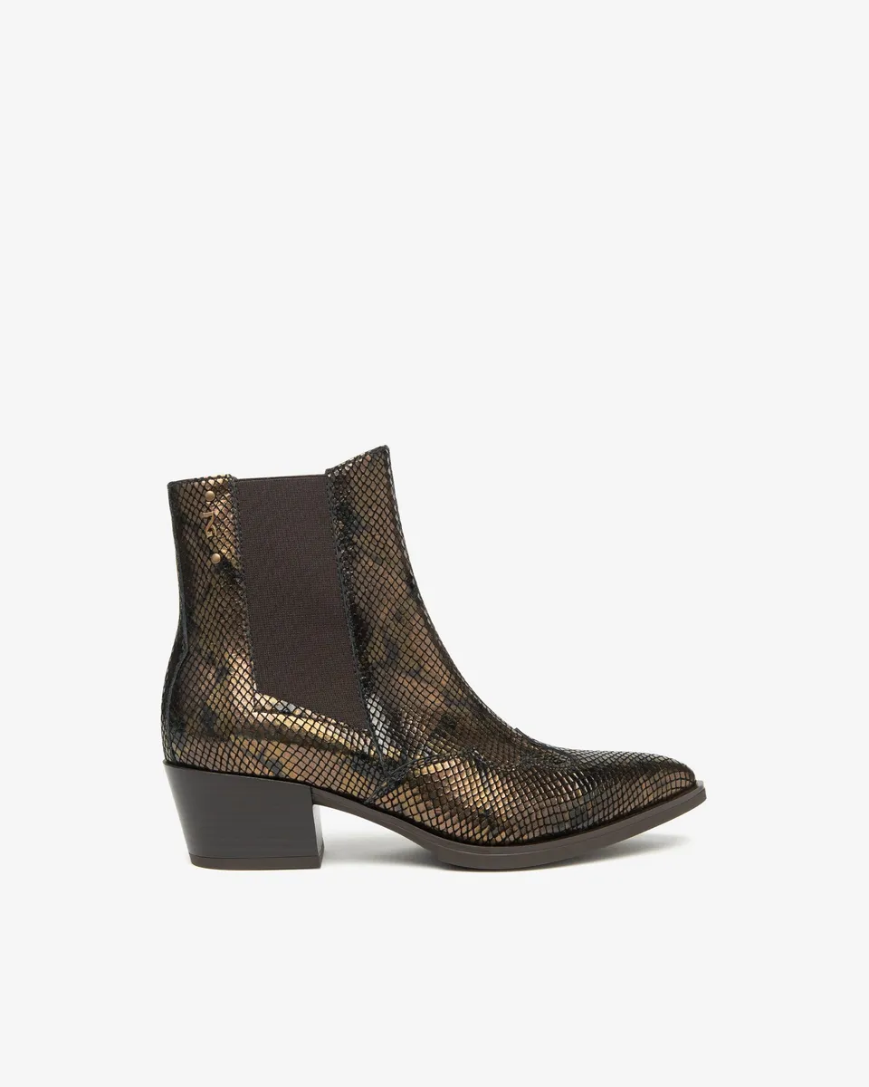 Nerogiardini Bottines Chelsea Femme Cuir Python 50 mm