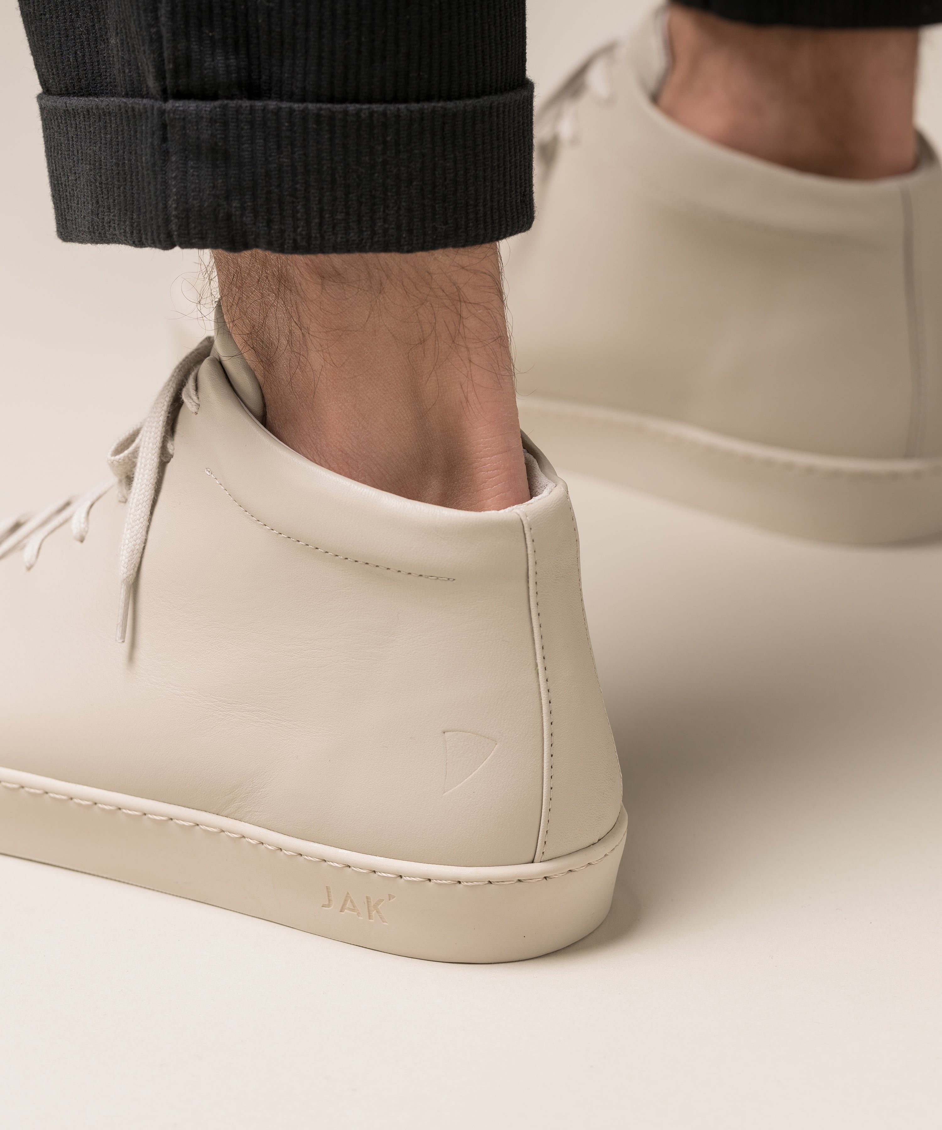 JAK Royal Hi Sneakers Montantes Cuir Dust Beige