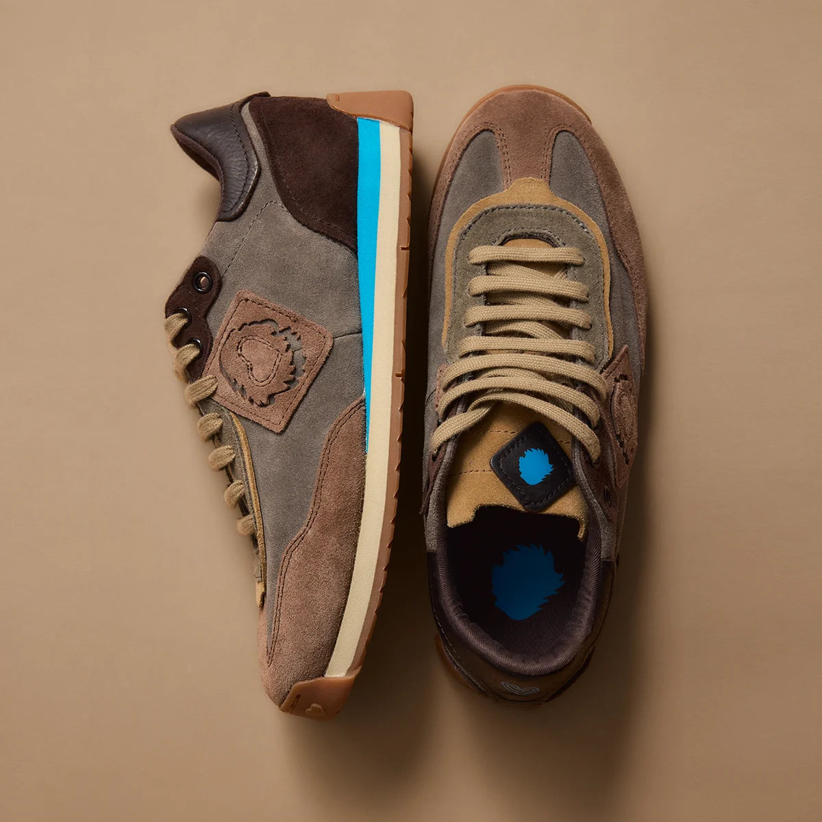 Satorisan Ensō Suede baskets cuir Wandering Grey