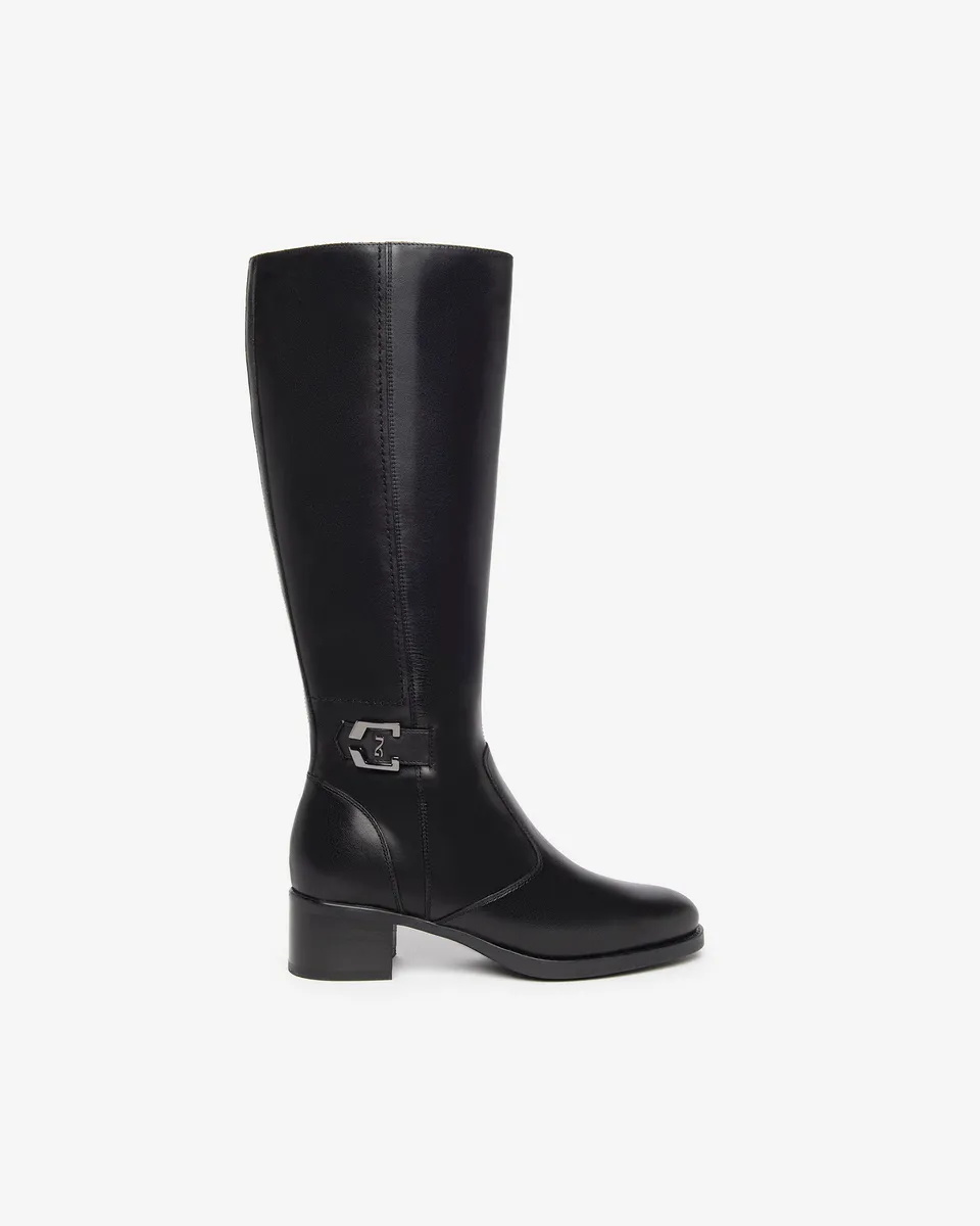 Nerogiardini Bottes bottes cuir femme confort hiver