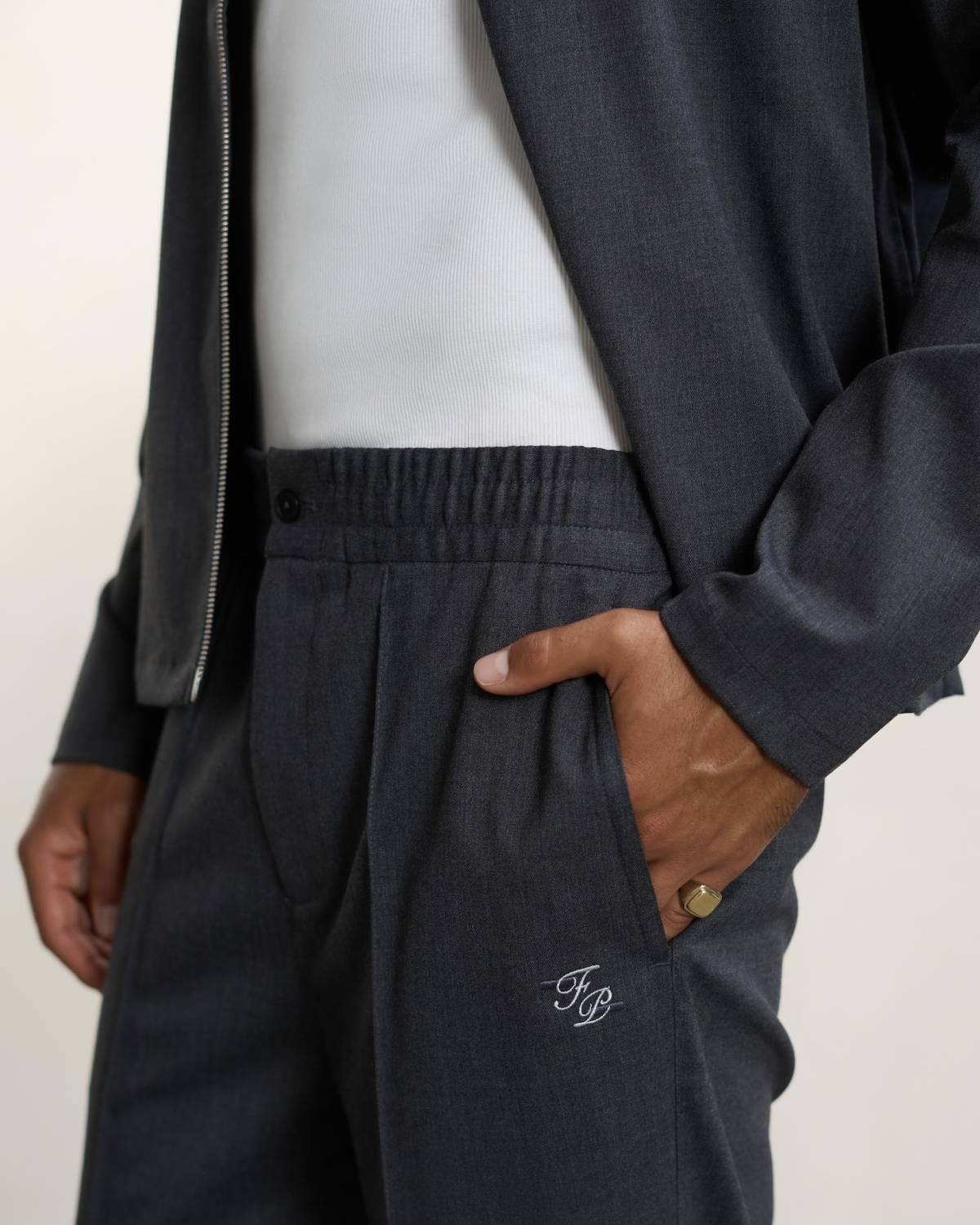 Filling Pieces Coach Jacket Twill Wool veste grise