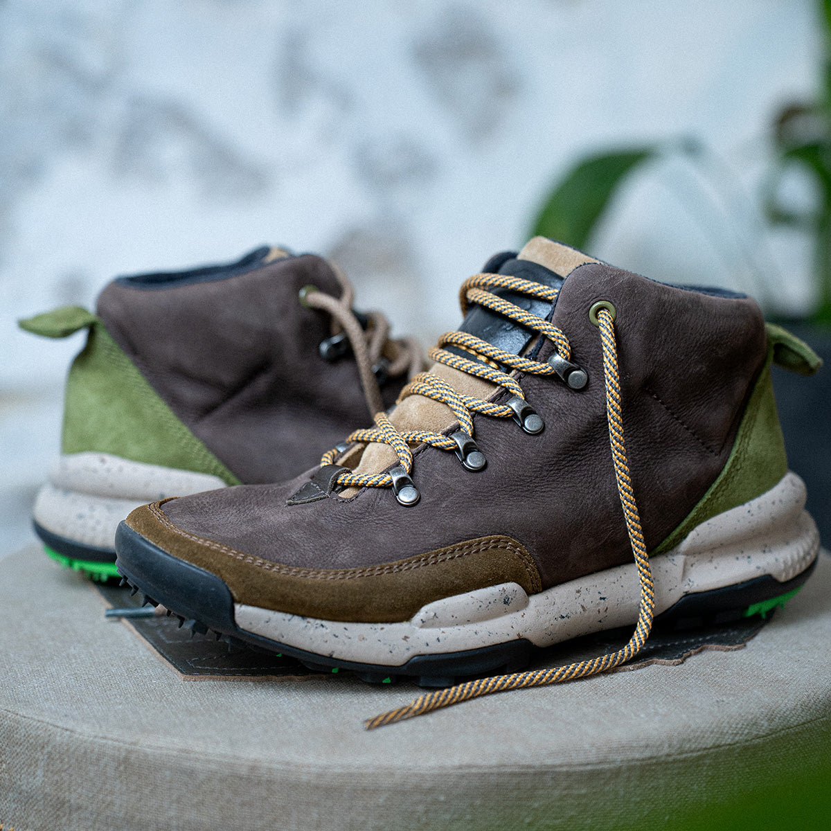 Satorisan Kiso Premium bottes Dark Brown Green cuir