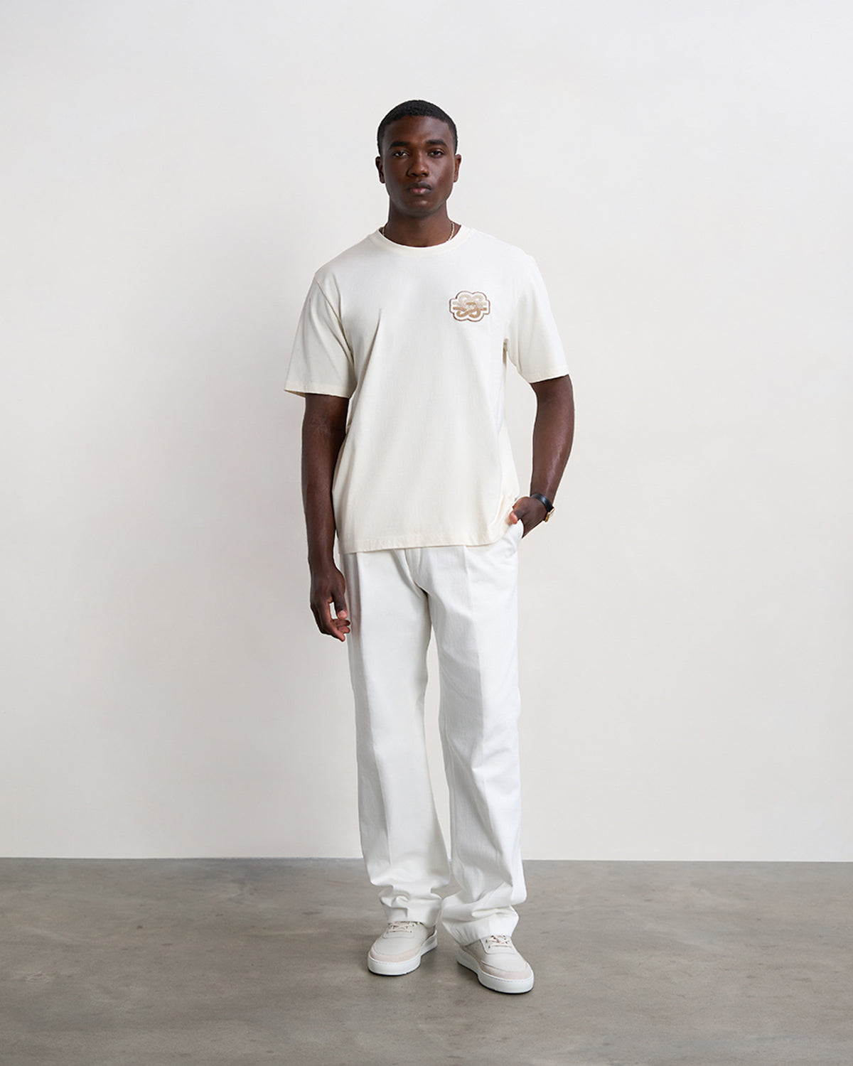 Filling Pieces Gowtu Tonal t-shirt Antique White coton