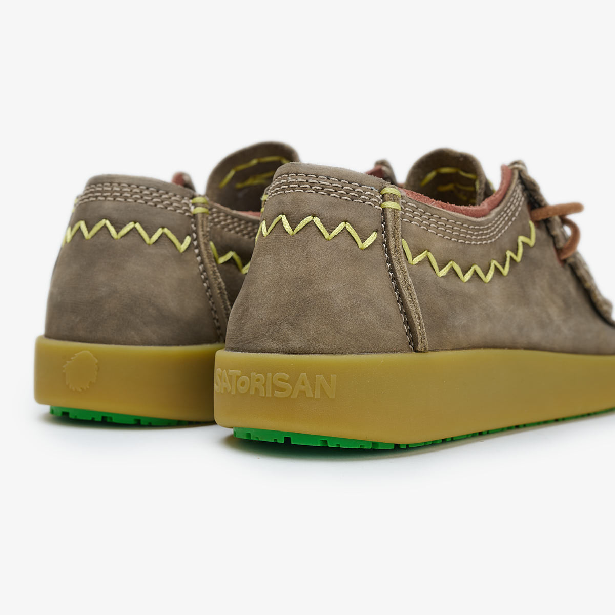 Satorisan Kwahu Rustic mocassins cuir vert loden