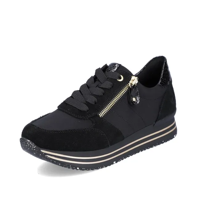Remonte D1316 chaussure lacets femme noir cuir