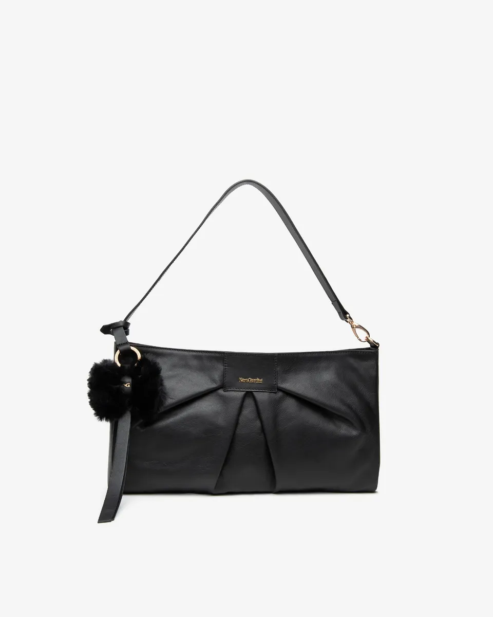 Nerogiardini Sacs Épaule Femme Cuir Drapé Zip