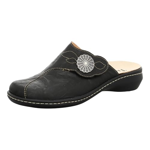 Think Camilla Mules Femme Cuir Noir Combi 38 EU Confort