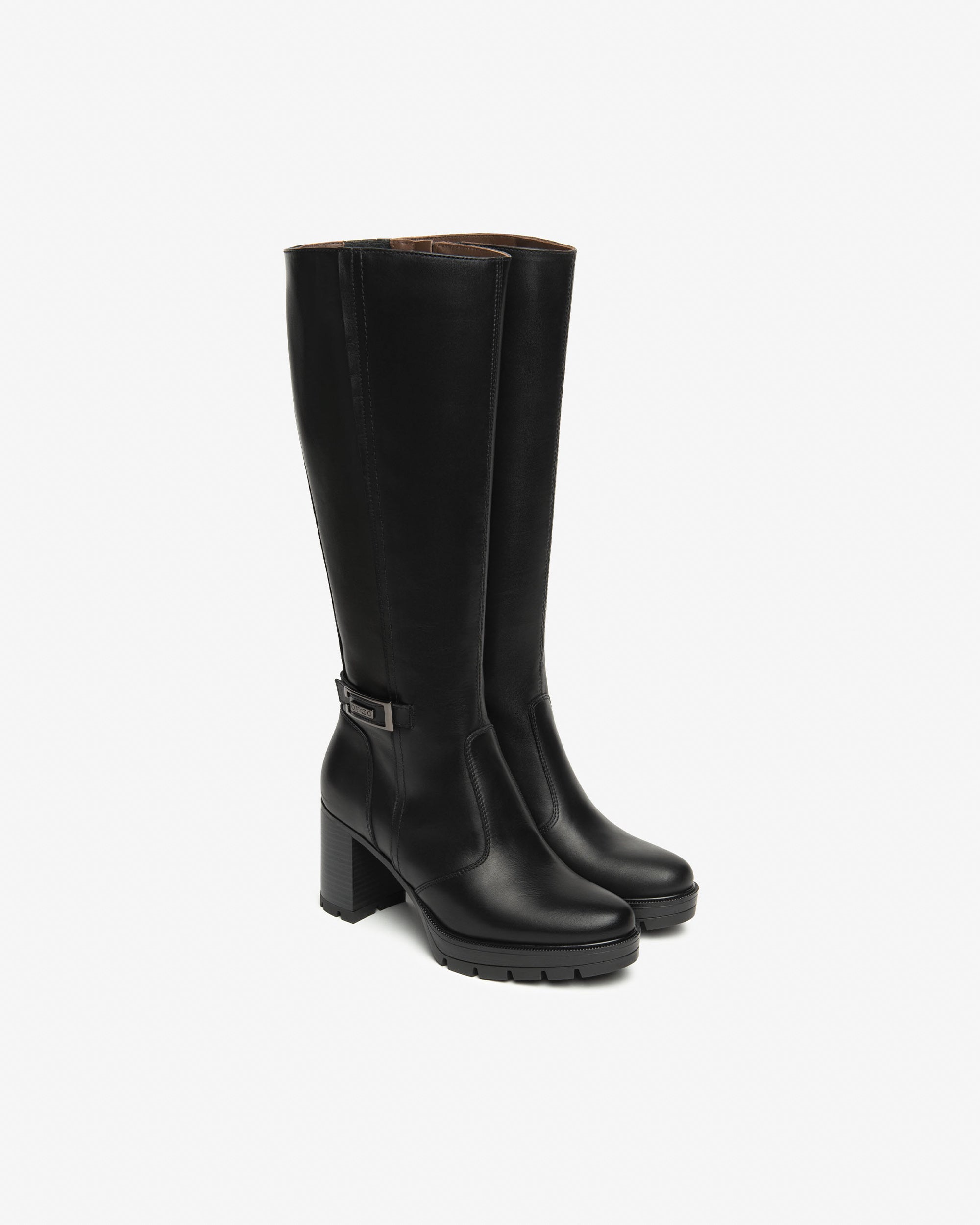 NeroGiardini Bottes Femme en Cuir Automne Hiver