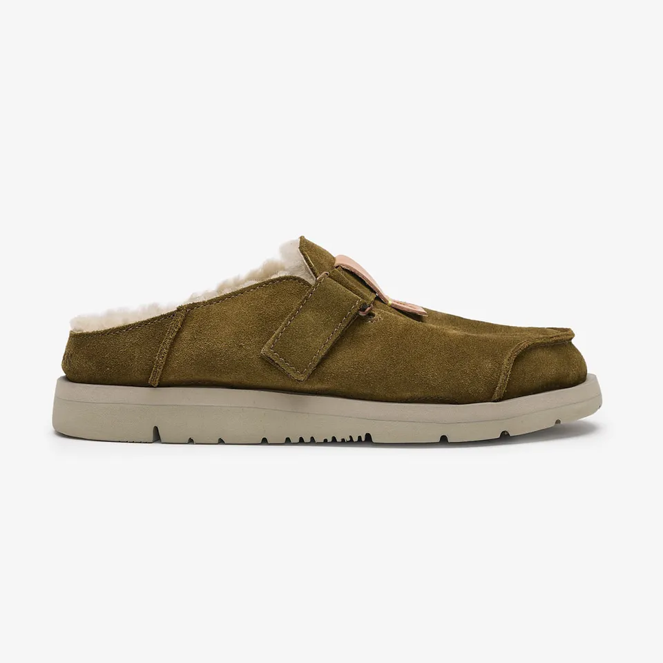 Satorisan Uwabaki Clog Suede sabots Thunderbolt daim mixte