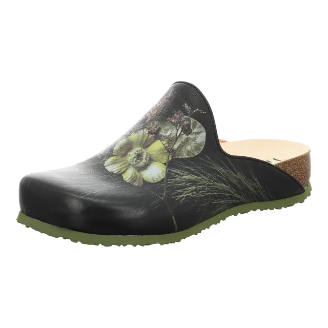 Think Julia mules femme noir cuir liège