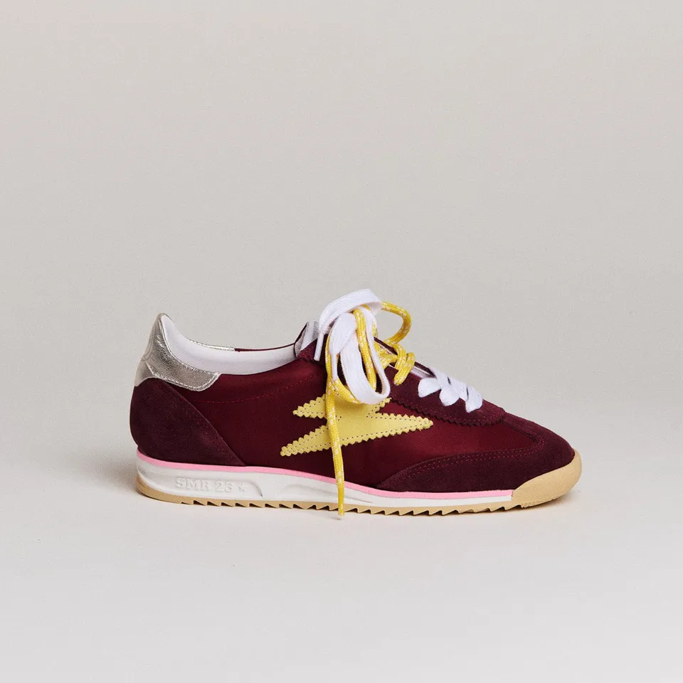 SMR Joyce D181 baskets bordeaux jaune pointure 36