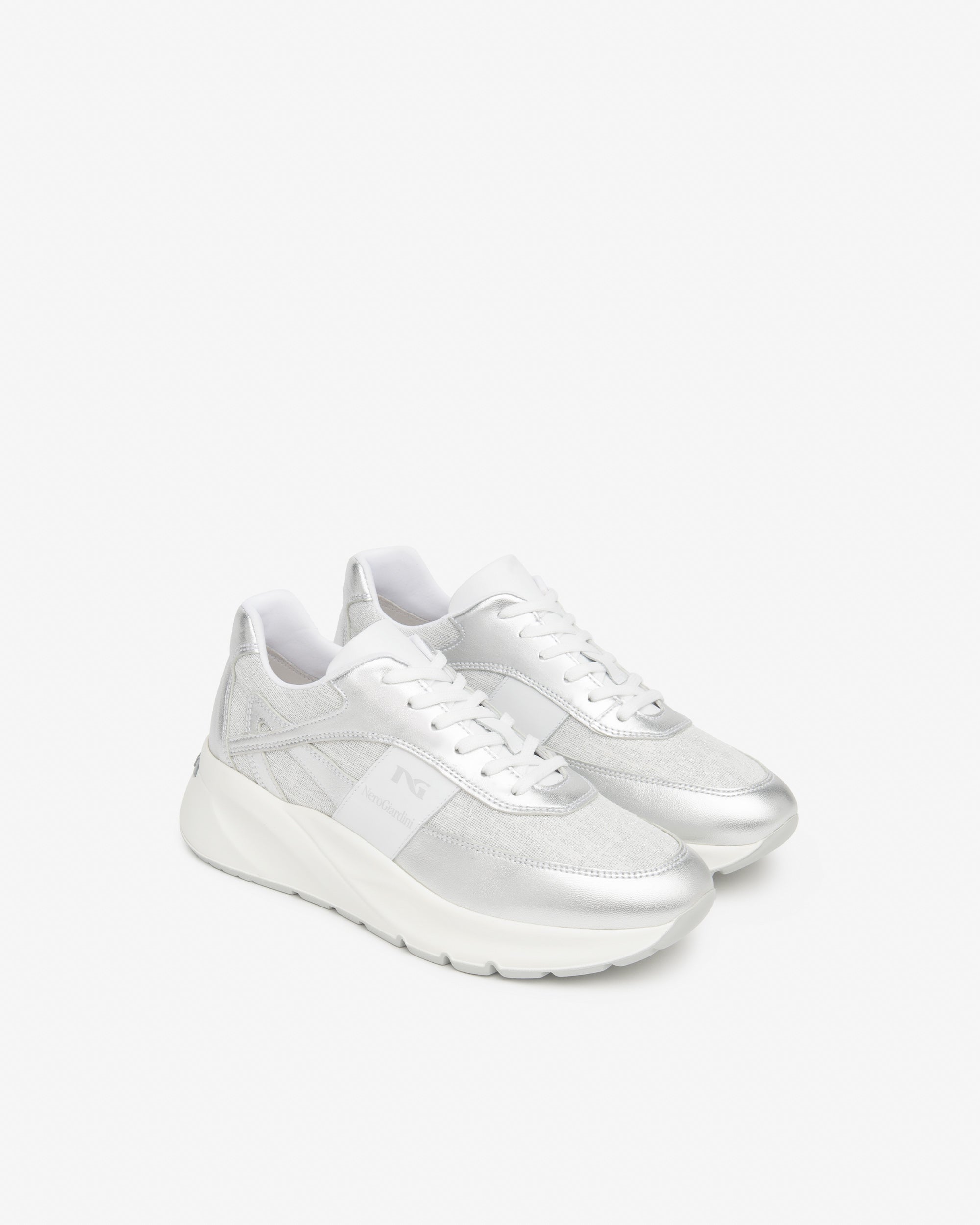Nerogiardini Sneakers Femme Cuir Tissu Memory Été