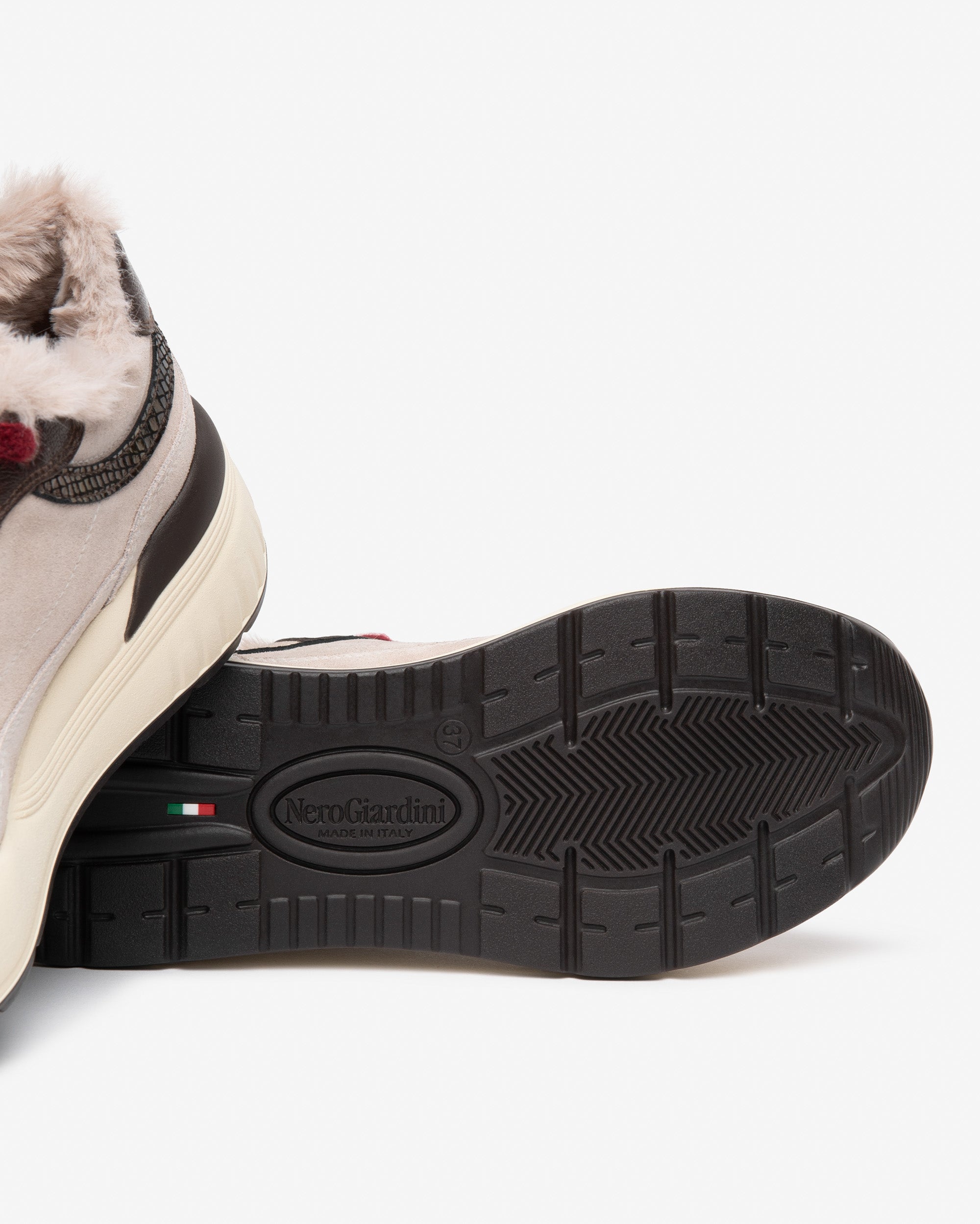 NeroGiardini Sneakers daim cuir femme hiver 60 mm