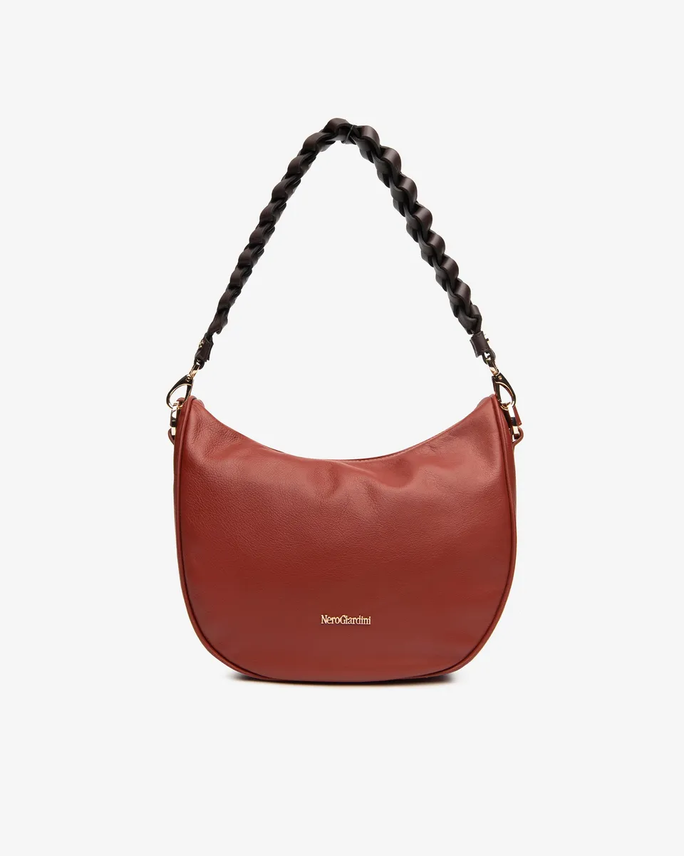Nerogiardini Sacs besace femme cuir demi-lune souple