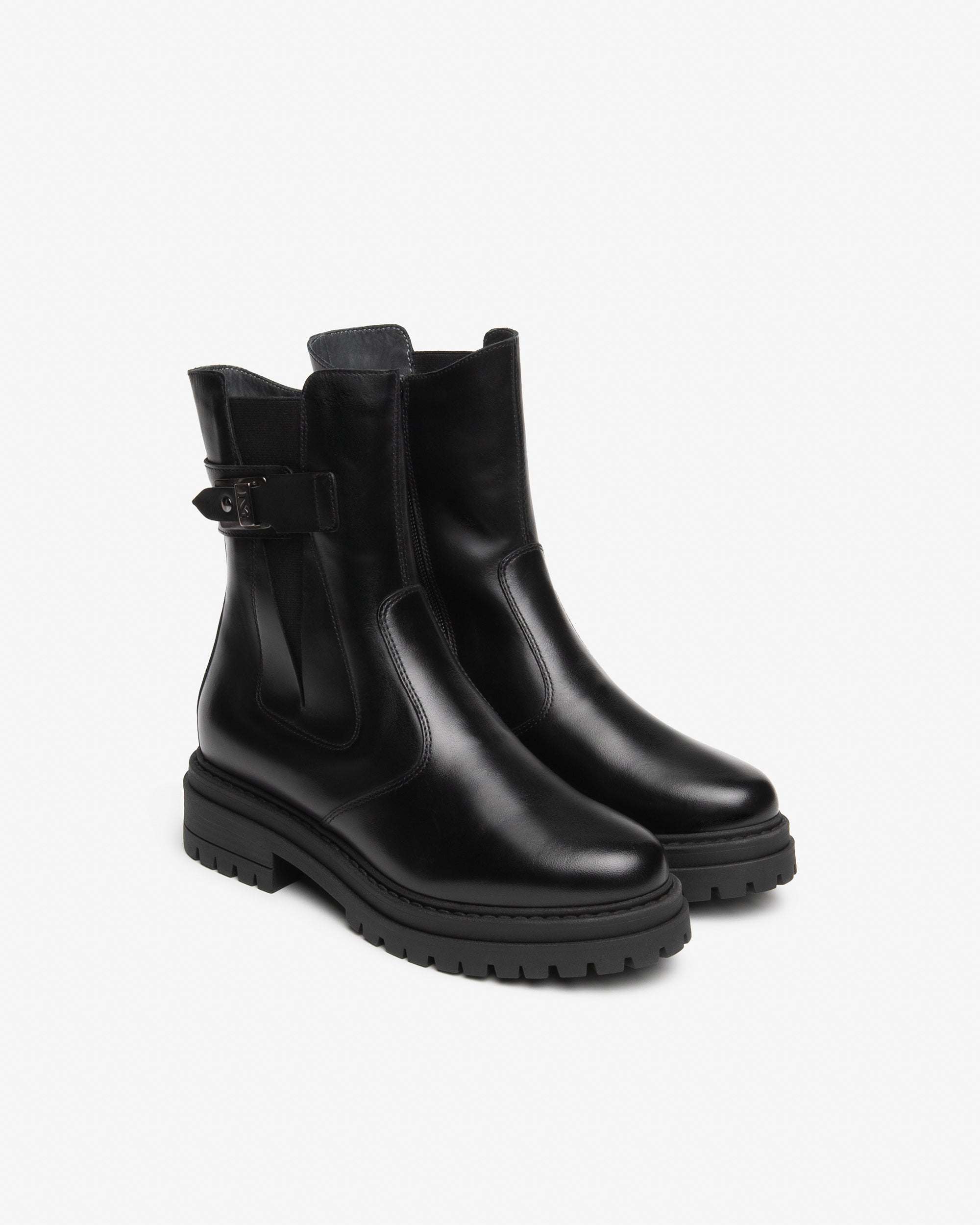 NeroGiardini Chelsea Femme Cuir Talon 40 mm Mouton