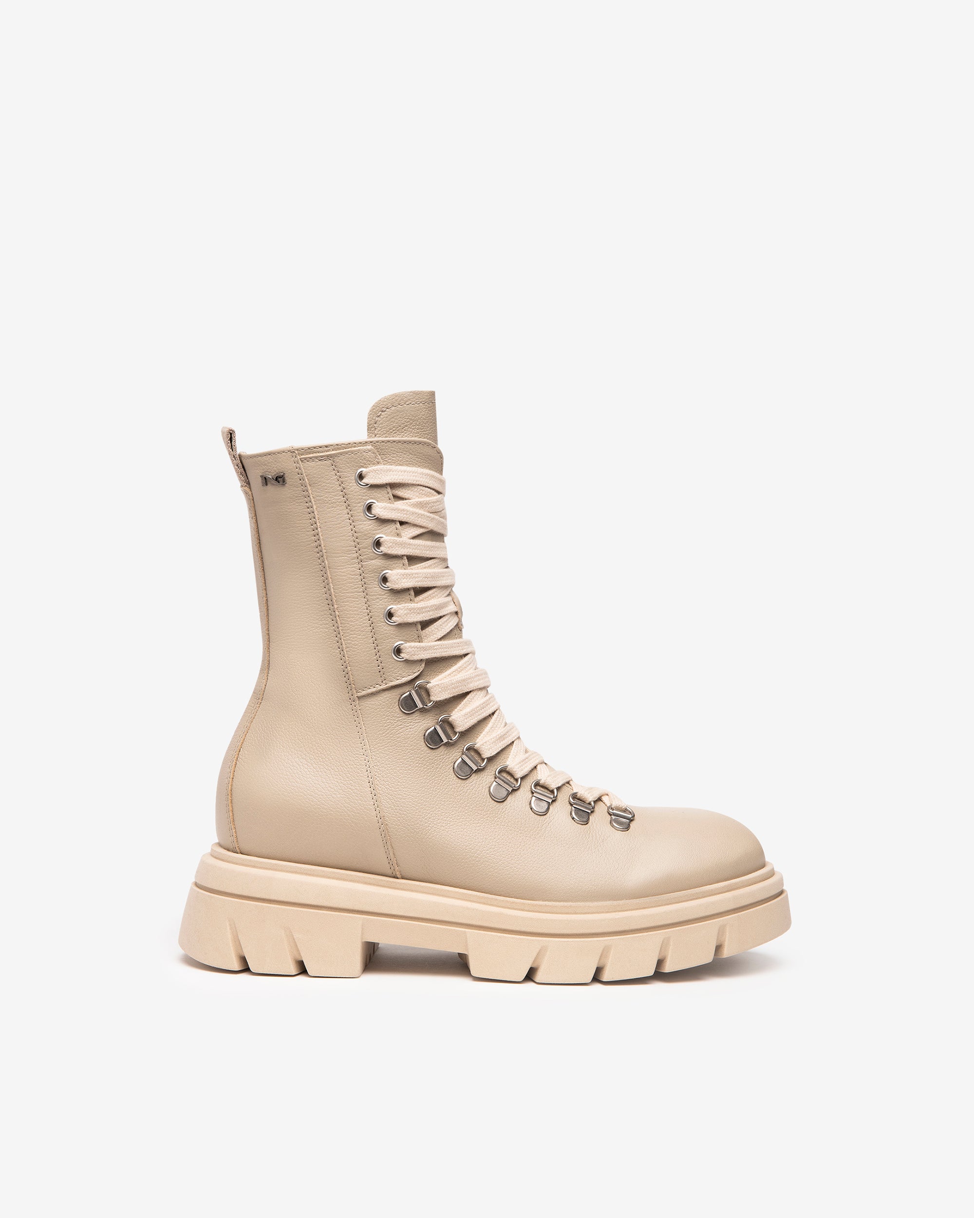 Nerogiardini Bottines Femme Cuir Combat Boots - Hiver