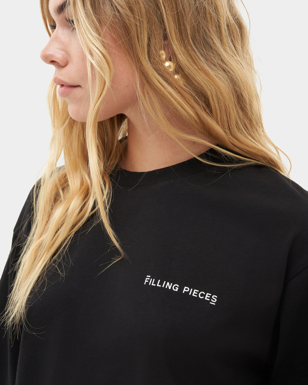 Filling Pieces Boxy t-shirt noir coton bio ample
