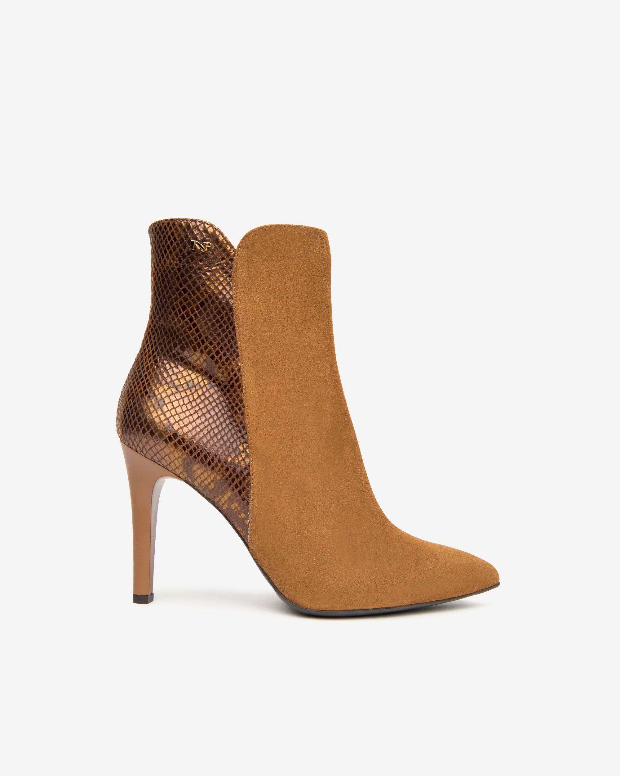 NeroGiardini Bottines Femme Cuir Velours bottines talon 9,5 cm
