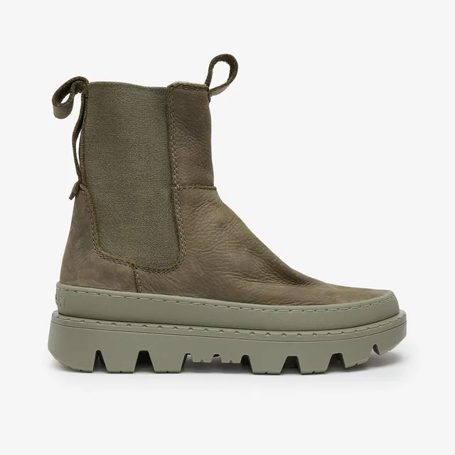 Satorisan Unalome Elastics Premium boots cuir femme Algue